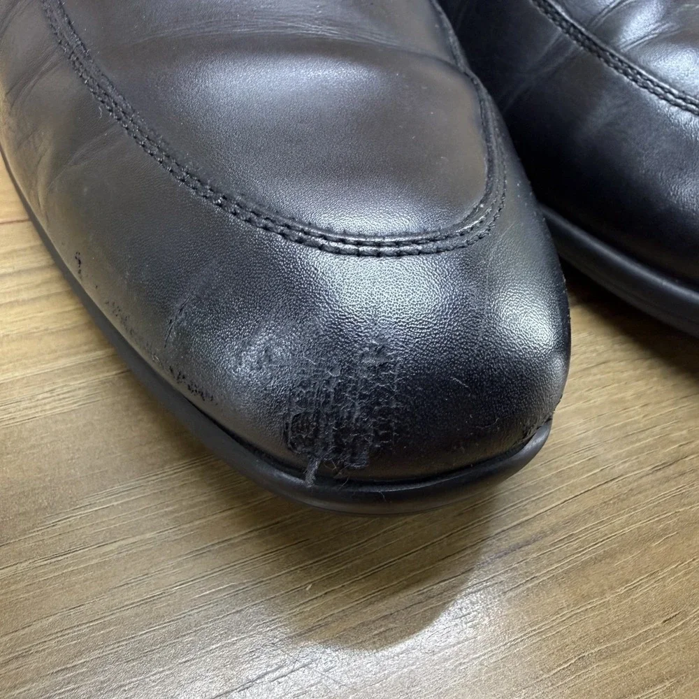 Allen Edmonds Lake Como Penny Loafers‎ Mens 11 11.5 ? Vibram Soles Black Leather
